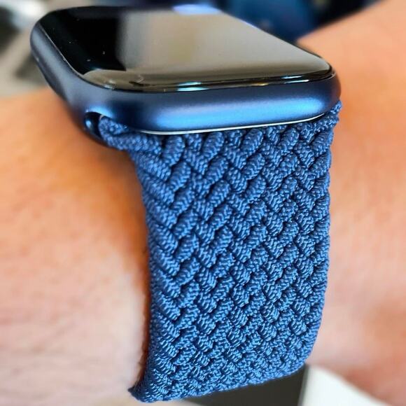 Apple Watch Braided Solo Loop Band 40mm Atlantic Blue Size 9 MY742FE/A NIB - Picture 2 of 7